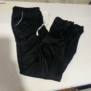 Women’s Black Pajama Pants with Contrast Drawstring